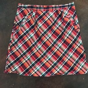 Vineyard Vines Red Plaid Skirt
